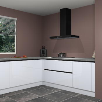 Sneeuwwitte hoogglans greeploze keuken Moroni 35587