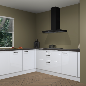 Sneeuwwitte hoogglans keuken Moroni 35595