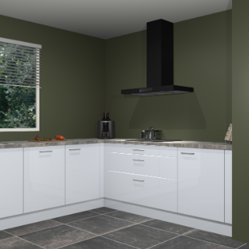 Sneeuwwitte hoogglans keuken Moroni 35600