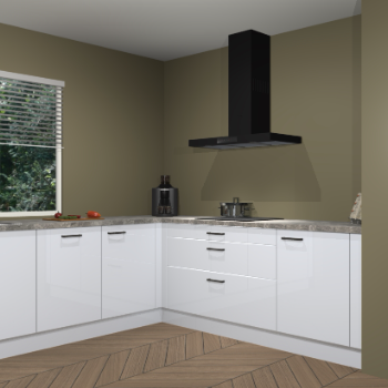 Sneeuwwitte hoogglans keuken Moroni 35604