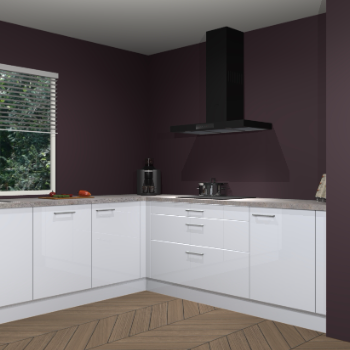 Sneeuwwitte hoogglans keuken Moroni 35606