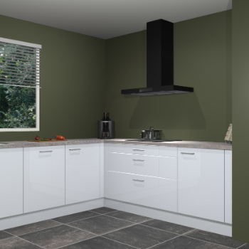 Sneeuwwitte hoogglans keuken Moroni 35608