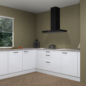 Sneeuwwitte hoogglans keuken Moroni 35611