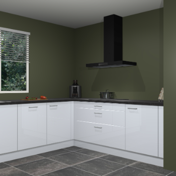 Sneeuwwitte hoogglans keuken Moroni 35615