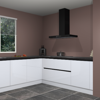 Sneeuwwitte hoogglans greeploze keuken Moroni 35619