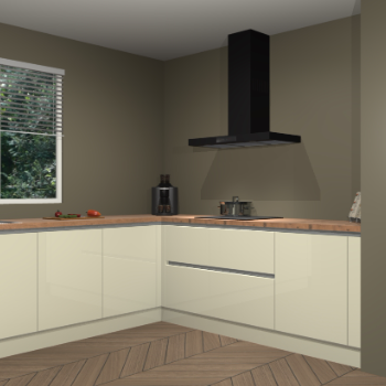 Magnolia hoogglans greeploze keuken Moroni 36564