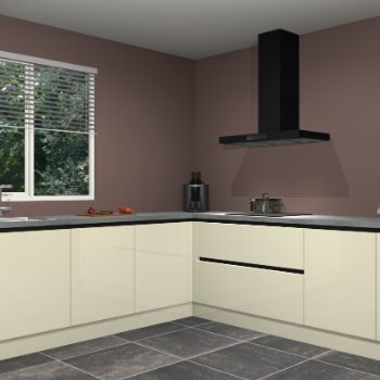 Magnolia hoogglans greeploze keuken Moroni 36573