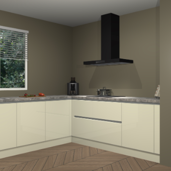 Magnolia hoogglans greeploze keuken Moroni 36582