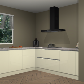 Magnolia hoogglans greeploze keuken Moroni 36588