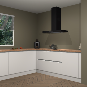 Zijdegrijze greeploze keuken Moroni 36979