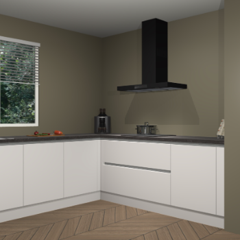 Zijdegrijze greeploze keuken Moroni 36994