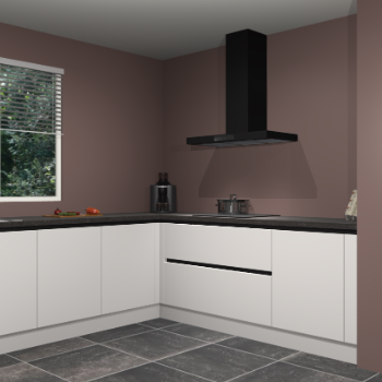 Zijdegrijze greeploze keuken Moroni 36997