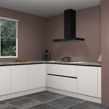 Zijdegrijze greeploze keuken Moroni 37003