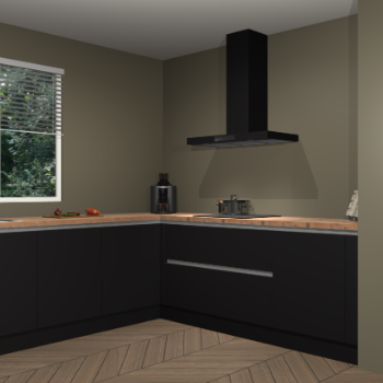 Zwarte greeploze keuken Moroni 37063