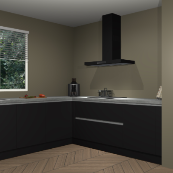 Zwarte greeploze keuken Moroni 37071