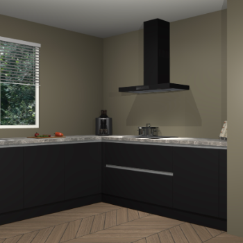 Zwarte greeploze keuken Moroni 37083