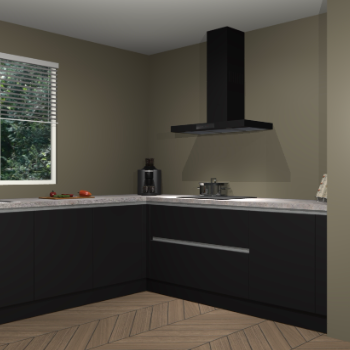 Zwarte greeploze keuken Moroni 37088