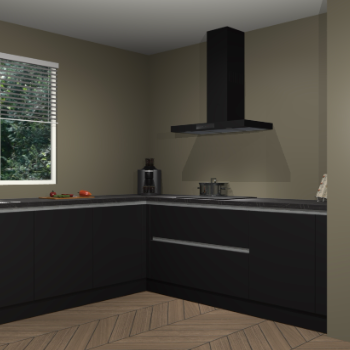 Zwarte greeploze keuken Moroni 37095