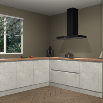 Beton opaal greeploze keuken Moroni 37262