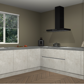 Beton opaal greeploze keuken Moroni 37282