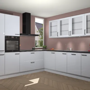 Sneeuwwitte hoogglans keuken Utah 21922