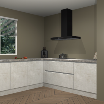 Beton opaal greeploze keuken Moroni 37294