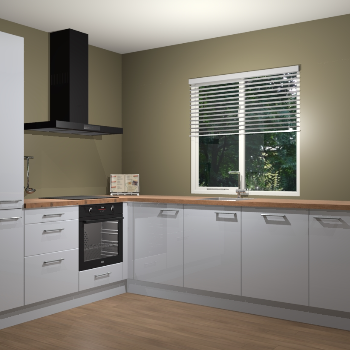 Sneeuwwit hoogglans keuken Doha 37252