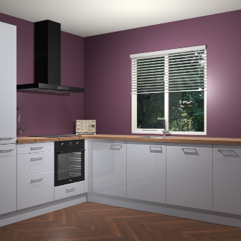 Sneeuwwit hoogglans keuken Doha 37253