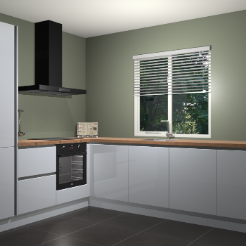 Sneeuwwit hoogglans keuken Doha 37254