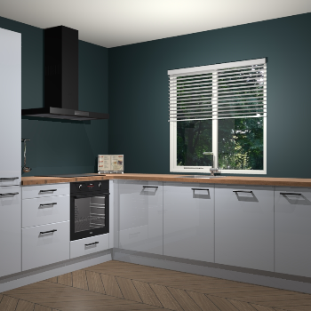 Sneeuwwit hoogglans keuken Doha 37255