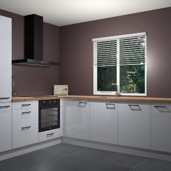 Sneeuwwit hoogglans keuken Doha 37256