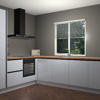 Sneeuwwit hoogglans keuken Doha 37257