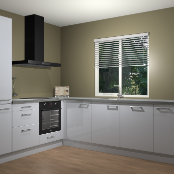 Sneeuwwit hoogglans keuken Doha 37266