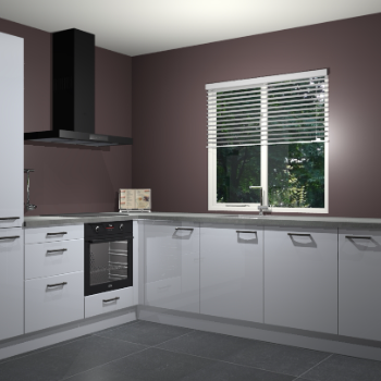 Sneeuwwit hoogglans keuken Doha 37270