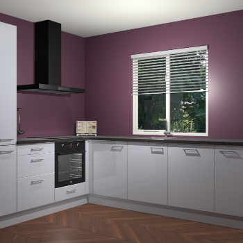 Sneeuwwit hoogglans keuken Doha 37273