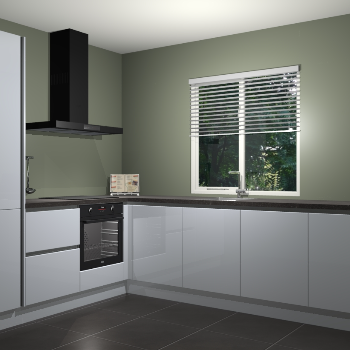 Sneeuwwit hoogglans keuken Doha 37274