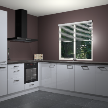 Sneeuwwit hoogglans keuken Doha 37276