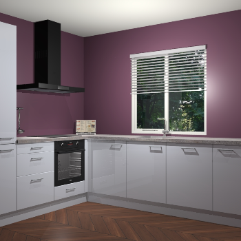 Sneeuwwit hoogglans keuken Doha 37316