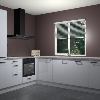 Sneeuwwit hoogglans keuken Doha 37319