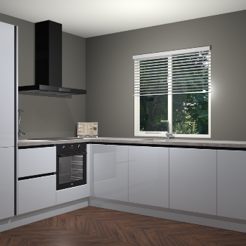 Sneeuwwit hoogglans keuken Doha 37320