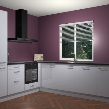 Sneeuwwit hoogglans keuken Doha 37322