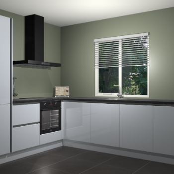 Sneeuwwit hoogglans keuken Doha 37323