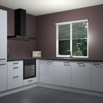 Sneeuwwit hoogglans keuken Doha 37325