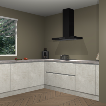 Beton opaal greeploze keuken Moroni 37300