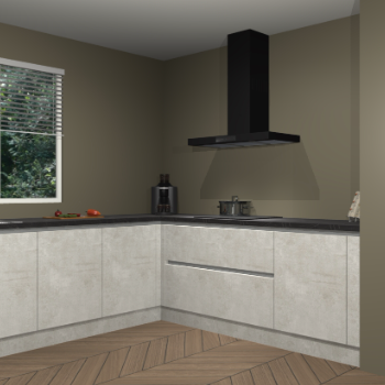 Beton opaal greeploze keuken Moroni 37307