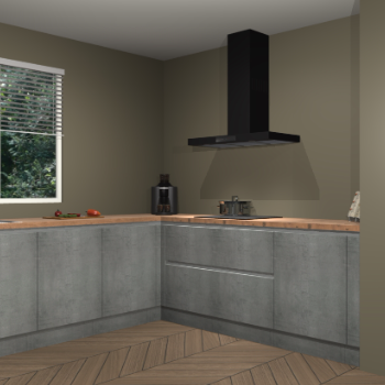 Beton parelgrijs greeploze keuken Moroni 37353