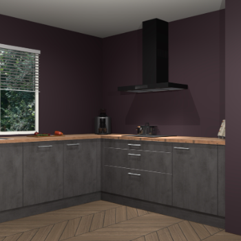 Beton antraciet keuken Moroni 37423