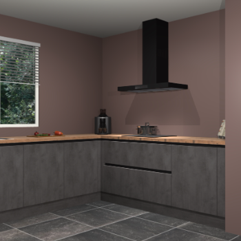 Beton antraciet greeploze keuken Moroni 37428