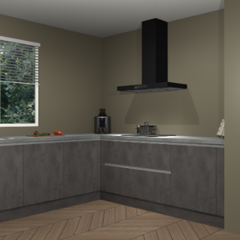 Beton antraciet greeploze keuken Moroni 37431