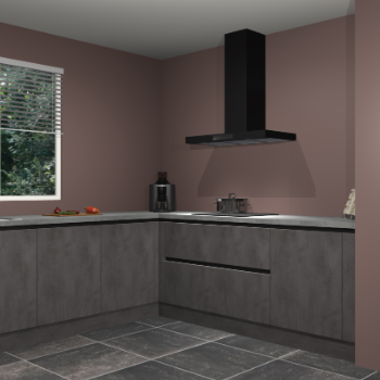 Beton antraciet greeploze keuken Moroni 37434